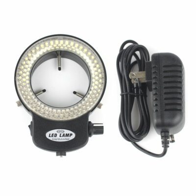 144 LED Bulbs Microscope Ring Light Illuminator Lamp US Plug Adjustable Control