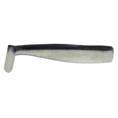 Jenzi Rubber Fish Hammer Tail Shad Black Grey Soft Bait Pike Bait