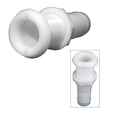 PERKO 1 1/8'' THRU-HULL FITTING F/ HOSE NARROW FLANGE PLASTIC