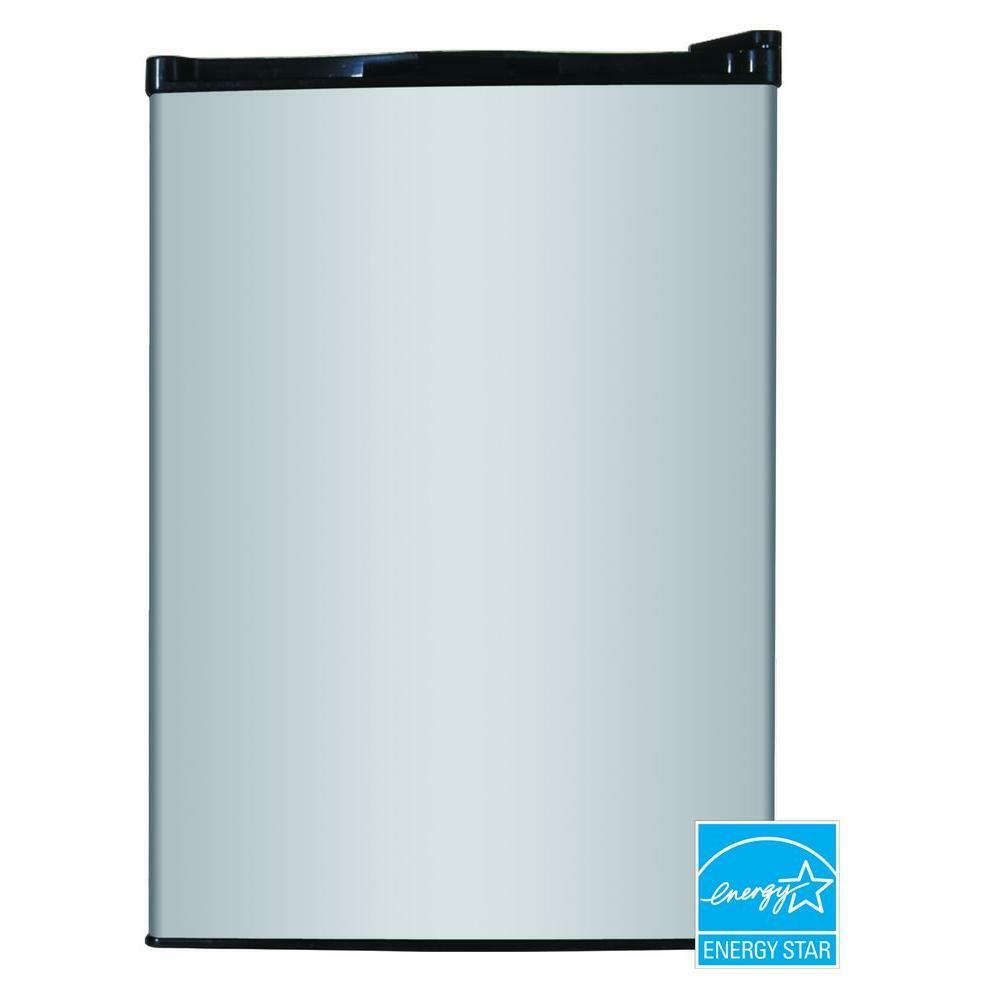 Mini Refrigerator 2.6 Cu Ft Stainless Small Fridge Freezer Compact Dorm Office