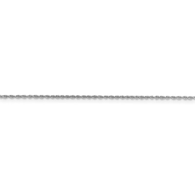 Pre-owned Superdealsforeverything Real 14kt White Gold 1.1mm Baby Rope Chain; 24 Inch