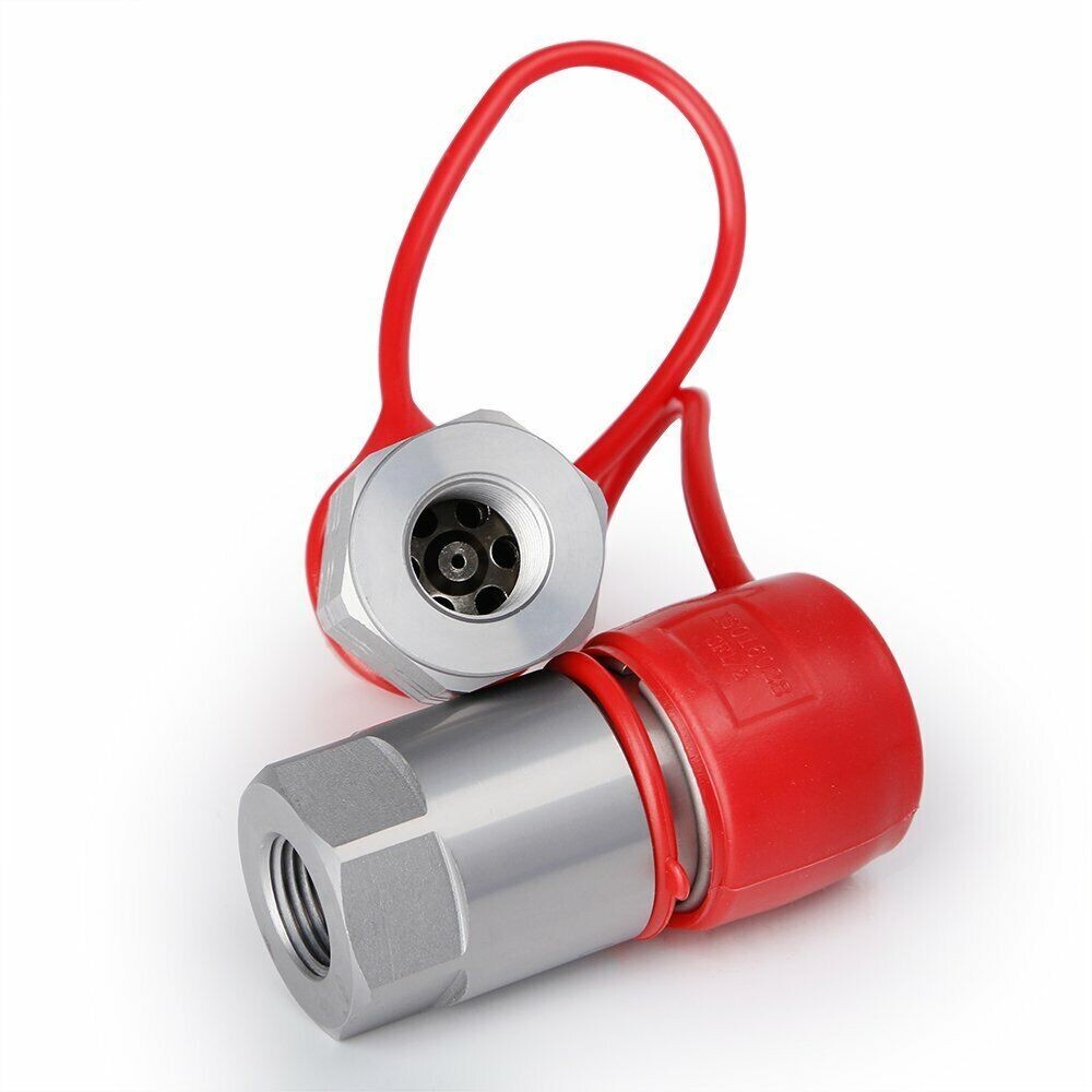 1/2" NPT Thread 1/2 Flat Face Hydraulic Quick Coupler Set Bobcat Skid Steer TL23