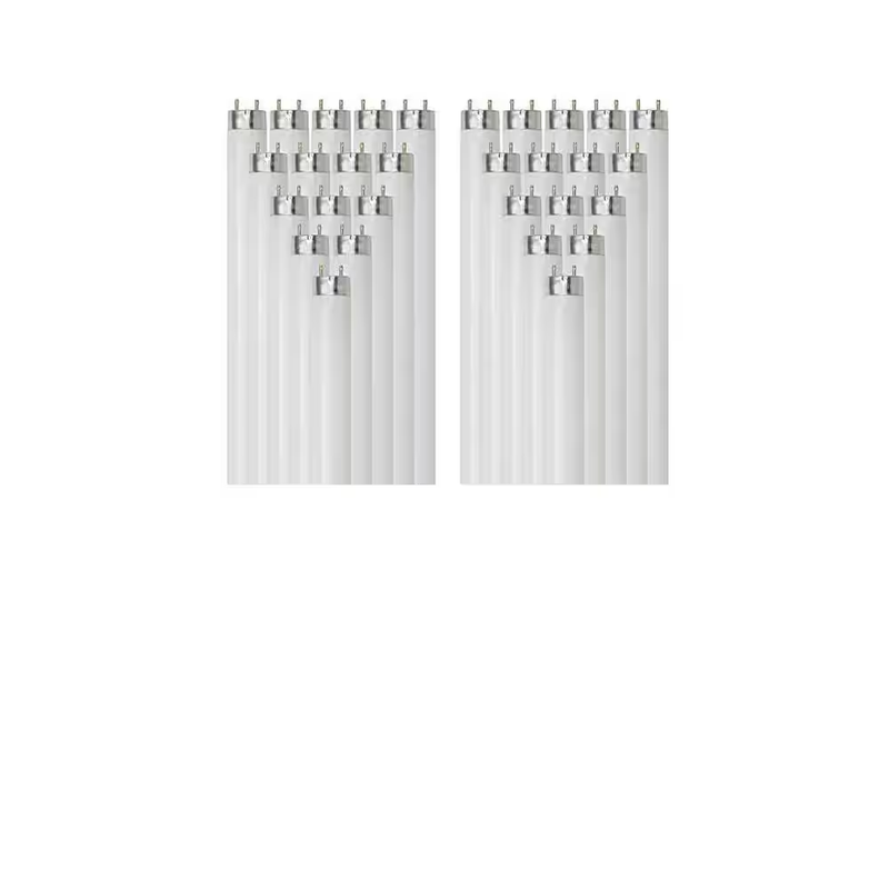 32-Watt 4 Ft. Linear T8 Fluorescent Tube Light Bulb, Warm White 3000K (30-Pack)