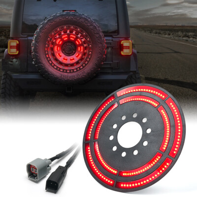 14'' 180 LED Spare Tire Brake Light 3rd Rear Wheel Lamp for 2007-2018 Jeep JK JKU