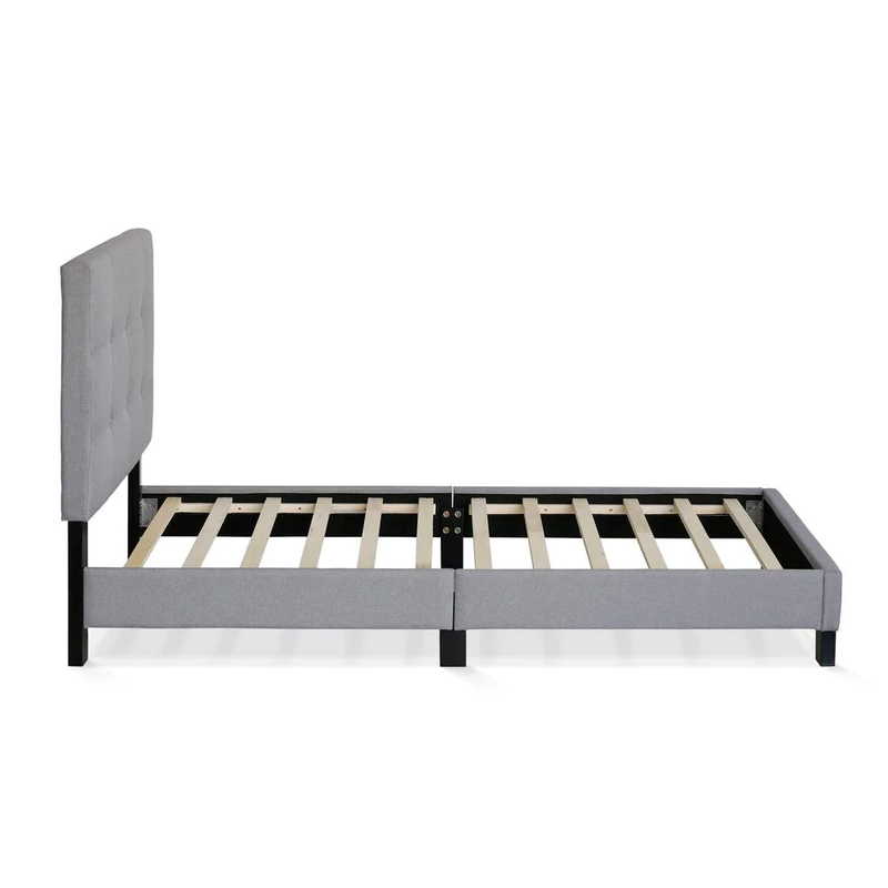 Grey Upholstery With Button Headboard Furinno Laval
