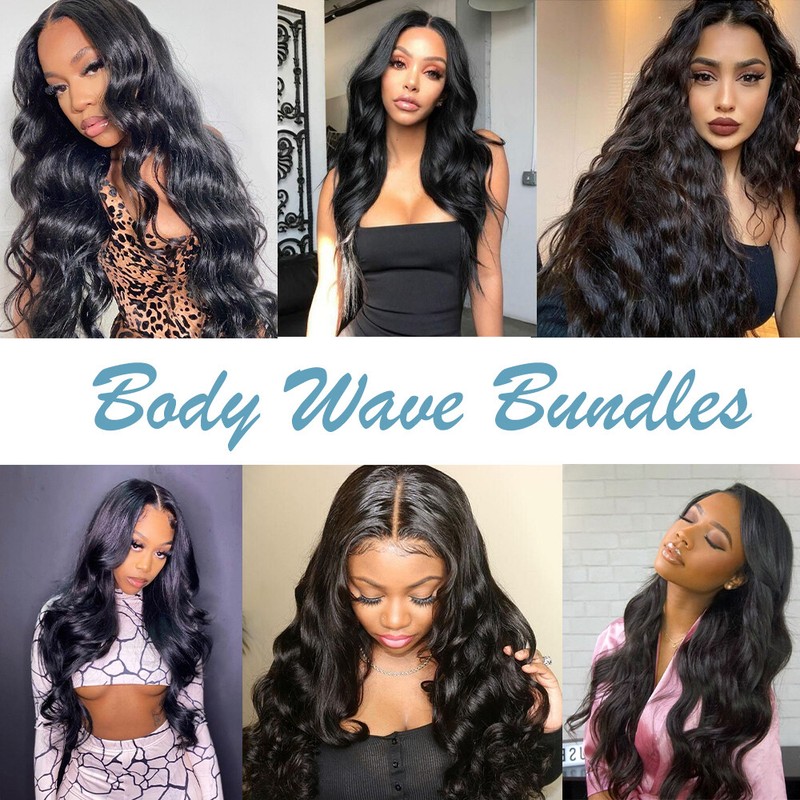 Body Wave 3-5 Bundles Hairpiece As Human Hair Extensions Weaving Sew in Hair US