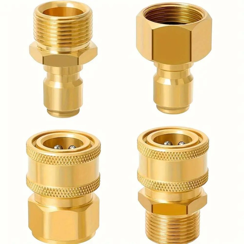 4Pc Pressure Washer Adapter Set Quick Disconnect Kit M22 Swivel