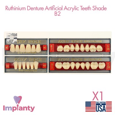 28pcs Dental Denture Artificial Acrylic Teeth Shade B2 Aesthetic Dentistry
