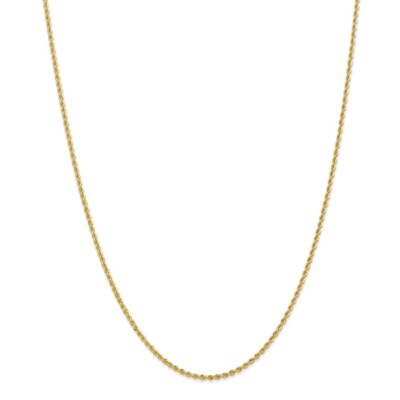Pre-owned Superdealsforeverything Real 14kt Yellow Gold 16 Inch 2mm Regular Rope With Lobster Clasp Chain; 16 Inch