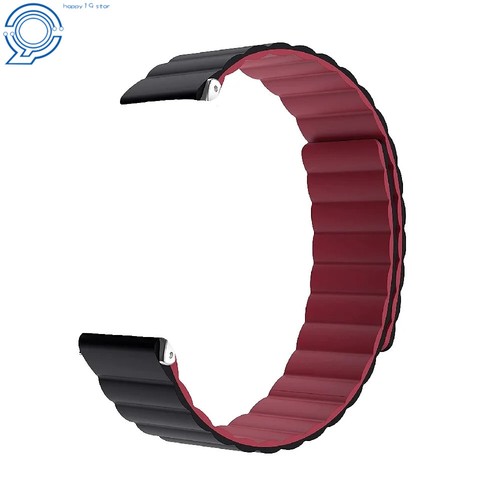 20-22mm Silicone Magnetic Watch Band Magnetic Loop Strap Release Wristband