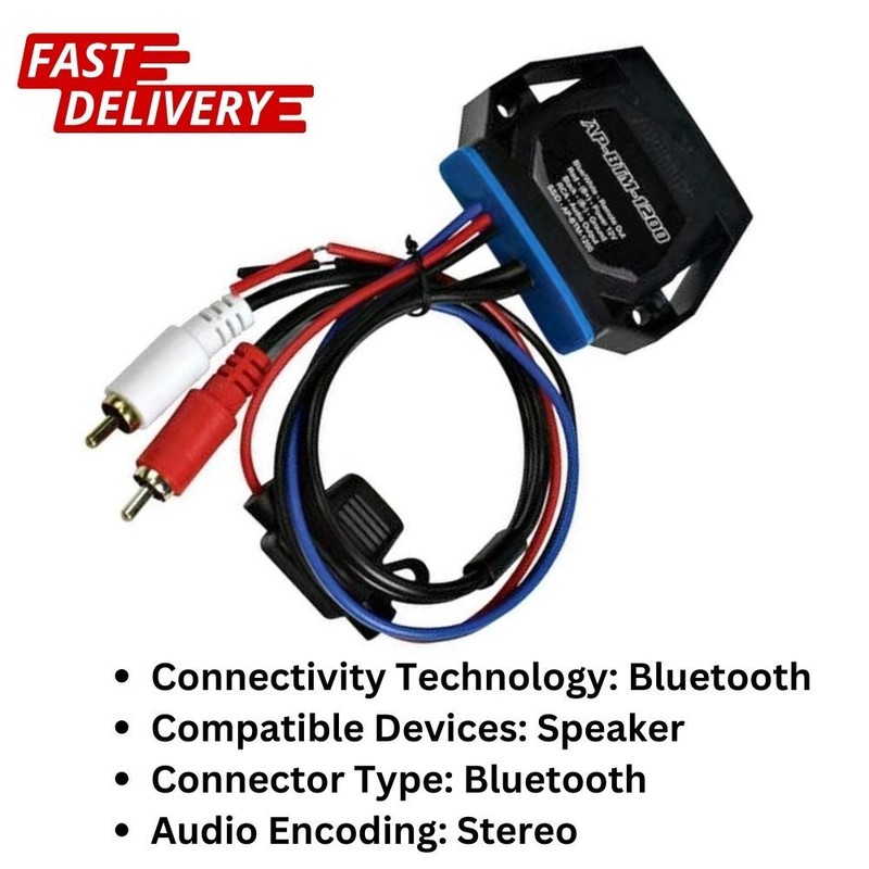 Audiopipe APBTM1200 Marine Bluetooth Audio Receiver Converts