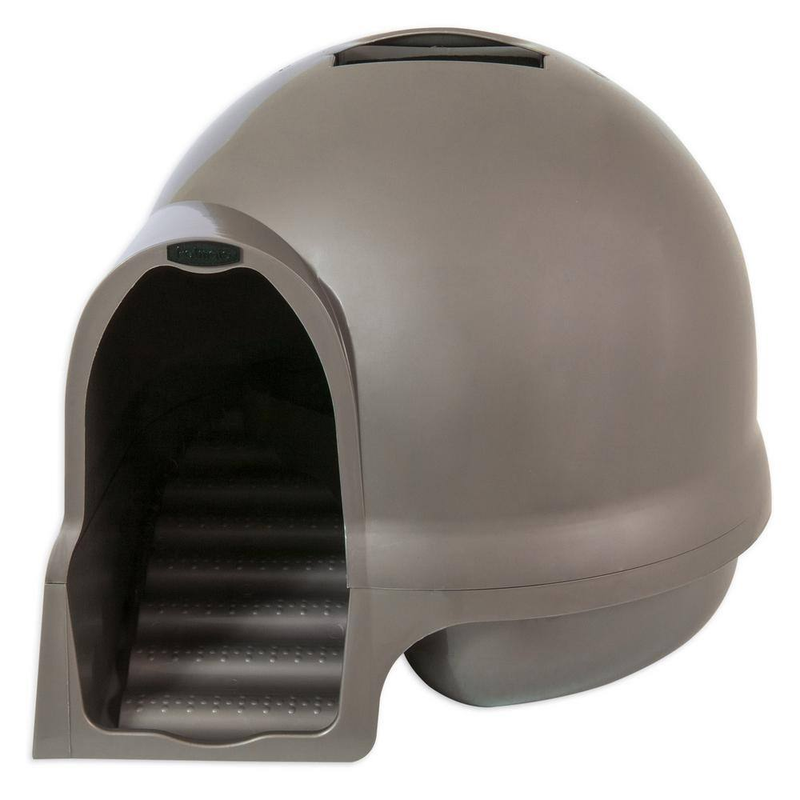 Cat Litter Box Dome Clean Step Built-In Handle Ramp Scatter Spray Enclosed House