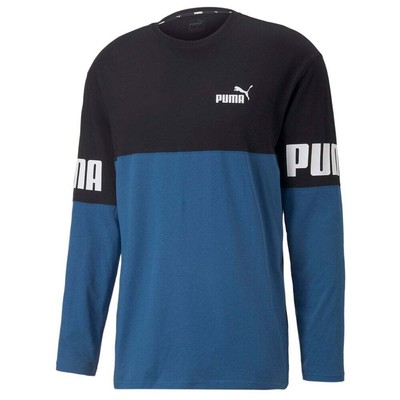 

Puma Power Colorblock Logo Футболка с круглым вырезом и длинным рукавом Мужские синие повседневные топы 8, Синий, Puma Power Colorblock Logo Crew Neck Long Sleeve T-Shirt