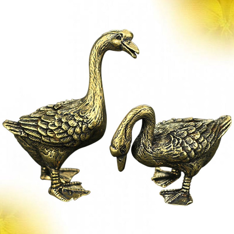 Skulptur Entendekor Schwanenstatue Kupferhandwerk BÃ¼Ro