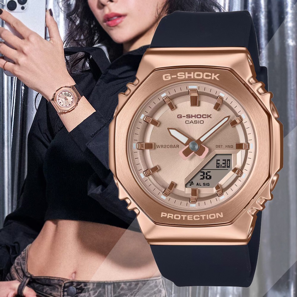 【未使用品】CASIO G-SHOCK GM-S2110PG ピンクゴールド G-SHOCK ミッドサイズ メタルカバード GM-S2110PG-4AJF メンズ