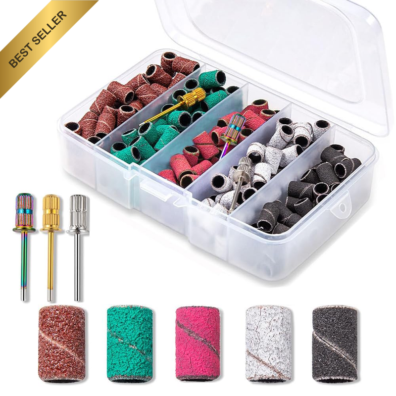 Sanding Bands for Nail Drill 250PCS Grits Electric File Nail Sanders Professiona