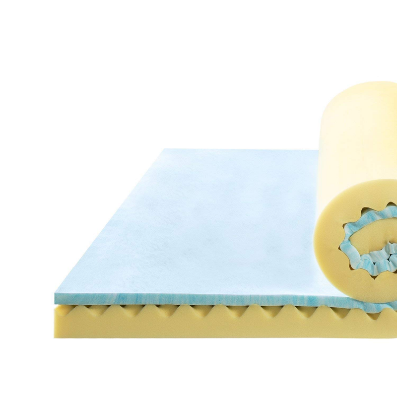 Zinus 4 Inch Swirl Gel Memory Foam Air Flow Topper, Queen