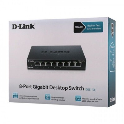 D-Link DGS-108 8-Port Gigabit Ethernet Switch
