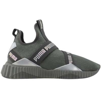 Повседневная обувь Puma Defy Mid Bling Slip On Youth Girls Серые кроссовки 193425-02