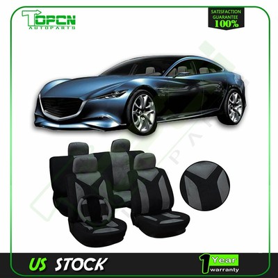 Car Truck Interior Parts New Grey Black Semi Pu Leather