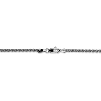 Pre-owned Superdealsforeverything Real 14kt White Gold 2mm Solid Polished Spiga Chain Chain Bracelet; 8 Inch