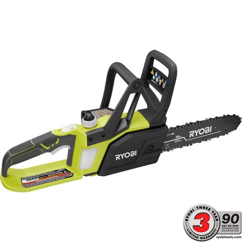 Cordless Chainsaw Ryobi 18V ONE+ Chain Saw 10 in Bar Pruning Limbing Tool Only
