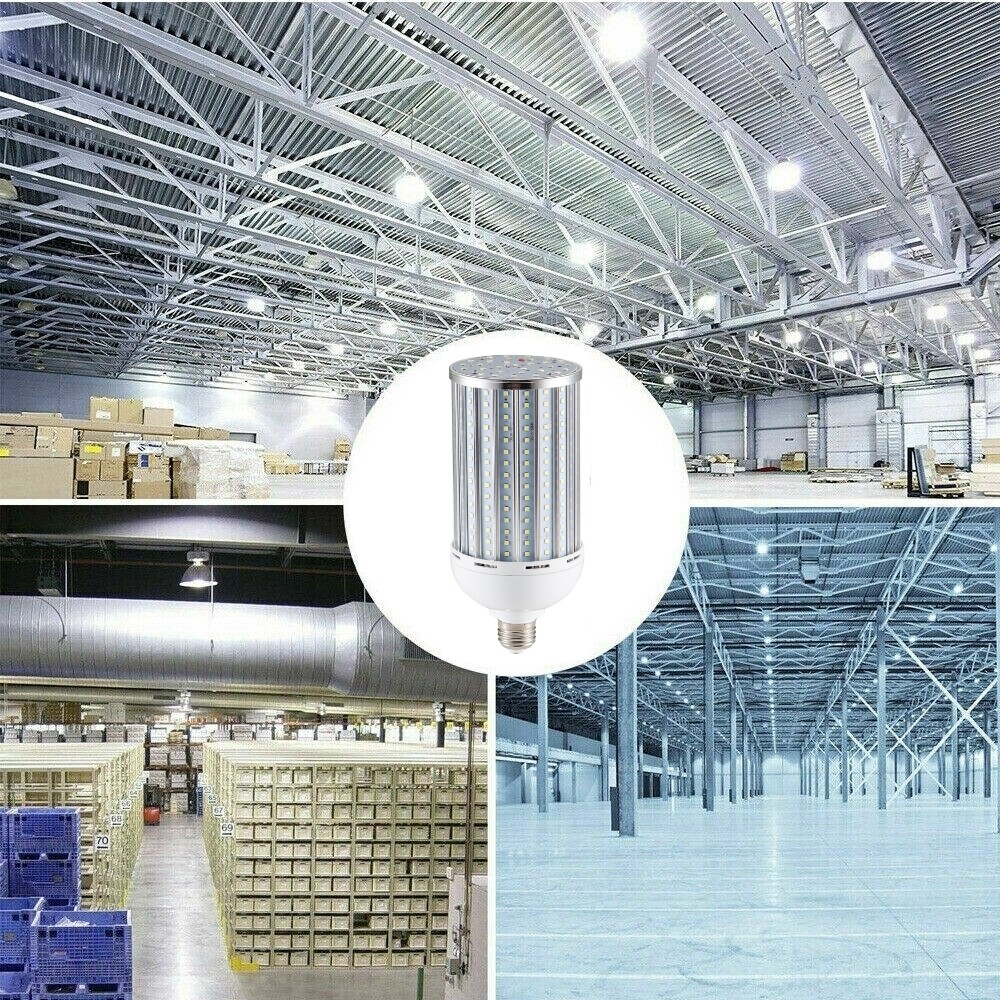 65W LED Corn Light Bulb Aluminum Frame 300-Chip Lamp E26 Daylight White 500W Eq.