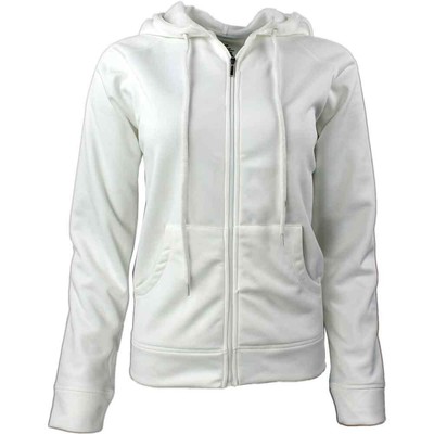 Page & Tuttle Solid Full Zip Hoodie Женская белая повседневная верхняя одежда P4010-WHT