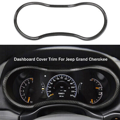 Carbon Fiber Dashboard Decor Cover Frame Trim For Jeep Grand Cherokee 2014-2020
