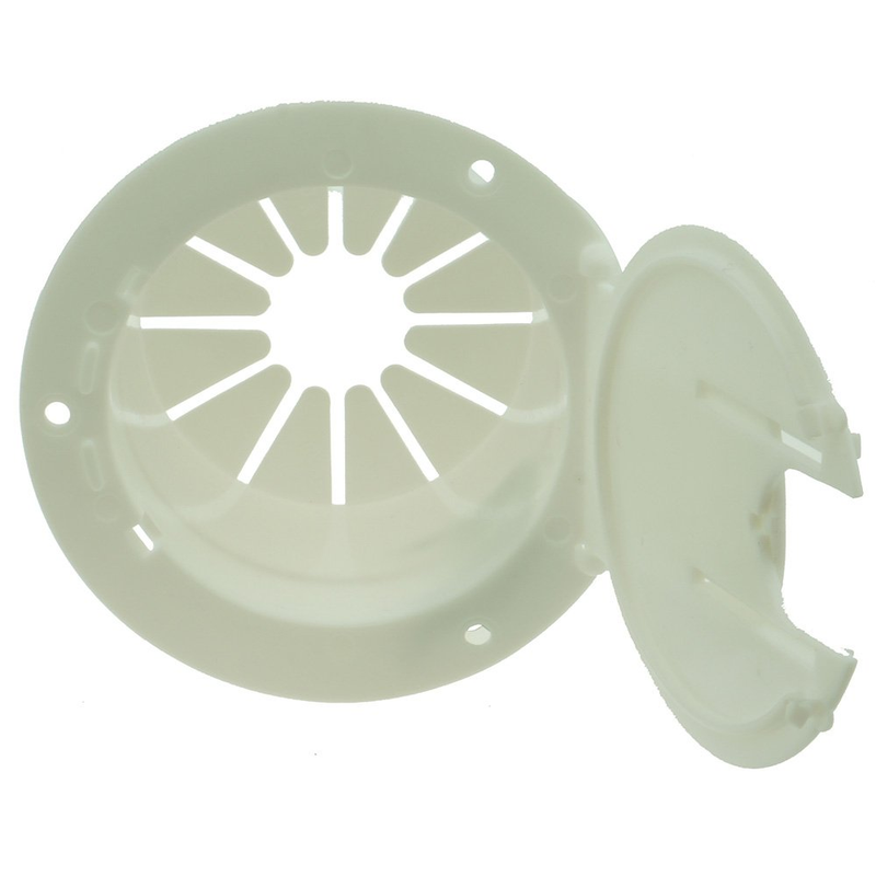 Round White Electrical Cable Hatch Cord Cover RV Trailer Camper Parts