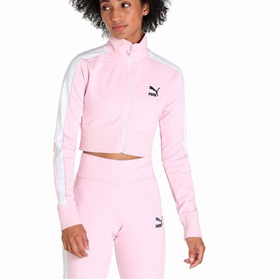 

Puma Lipa X T7 Full Zip Jacket Женская розовая повседневная спортивная верхняя одежда 536628-88, Розовый, Puma Lipa X T7 Full Zip Jacket