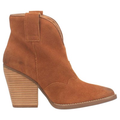 

Dingo Flannie Snip Toe Cowboy Boots Womens Brown Casual Boots DI342-215, Коричневый, Dingo Flannie Snip Toe Cowboy Booties