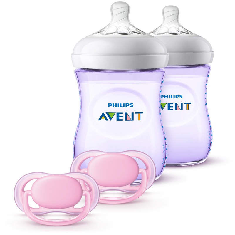 Philips AVENT Purple Orthodontic Natural Baby Vented Bottle Baby Gift 9 Ounces
