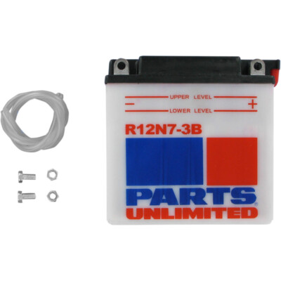 Parts Unlimited 12V Conventional Battery #12N7-3B (R12N7-3B)