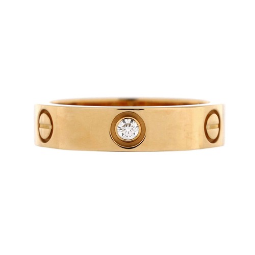 Authentic Cartier Mini Love 18k Yellow Gold Ring Size 50 w  display picture 2