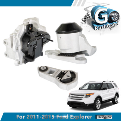 3PCS Engine Motor Mounts & Auto Trans Mount For 2011-2015 Ford Explorer 3.5L V6