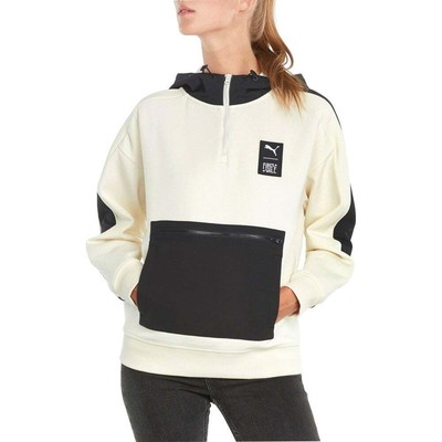

Puma X First Mile Double Knit Half Zip Hoodie Womens Off White Casual Athletic O, Puma X First Mile Double Knit Half Zip Hoodie