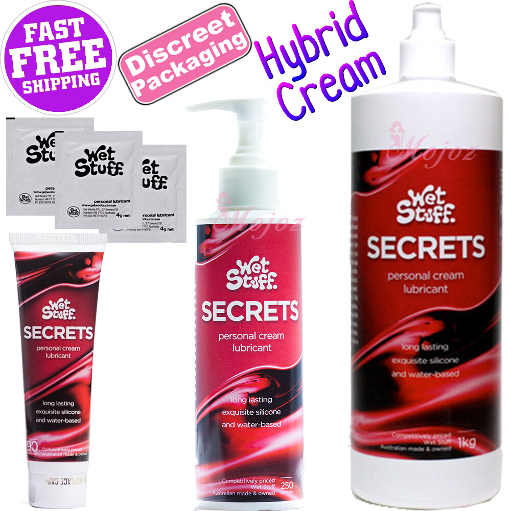 WET STUFF Secrets Lubricant Cream Silicone Water Lube EDIBLE Sex Toy