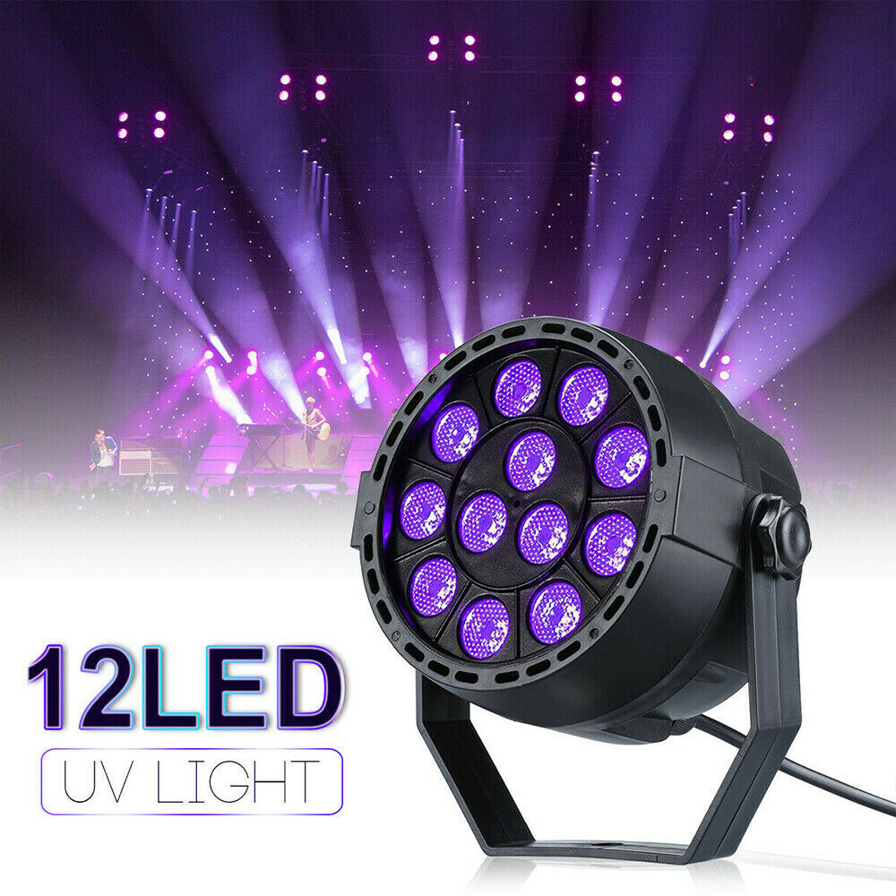 12 LED DJ ULTRAVIOLET BLACKLIGHT UV STAGE LIGHTING DISCO PARTY