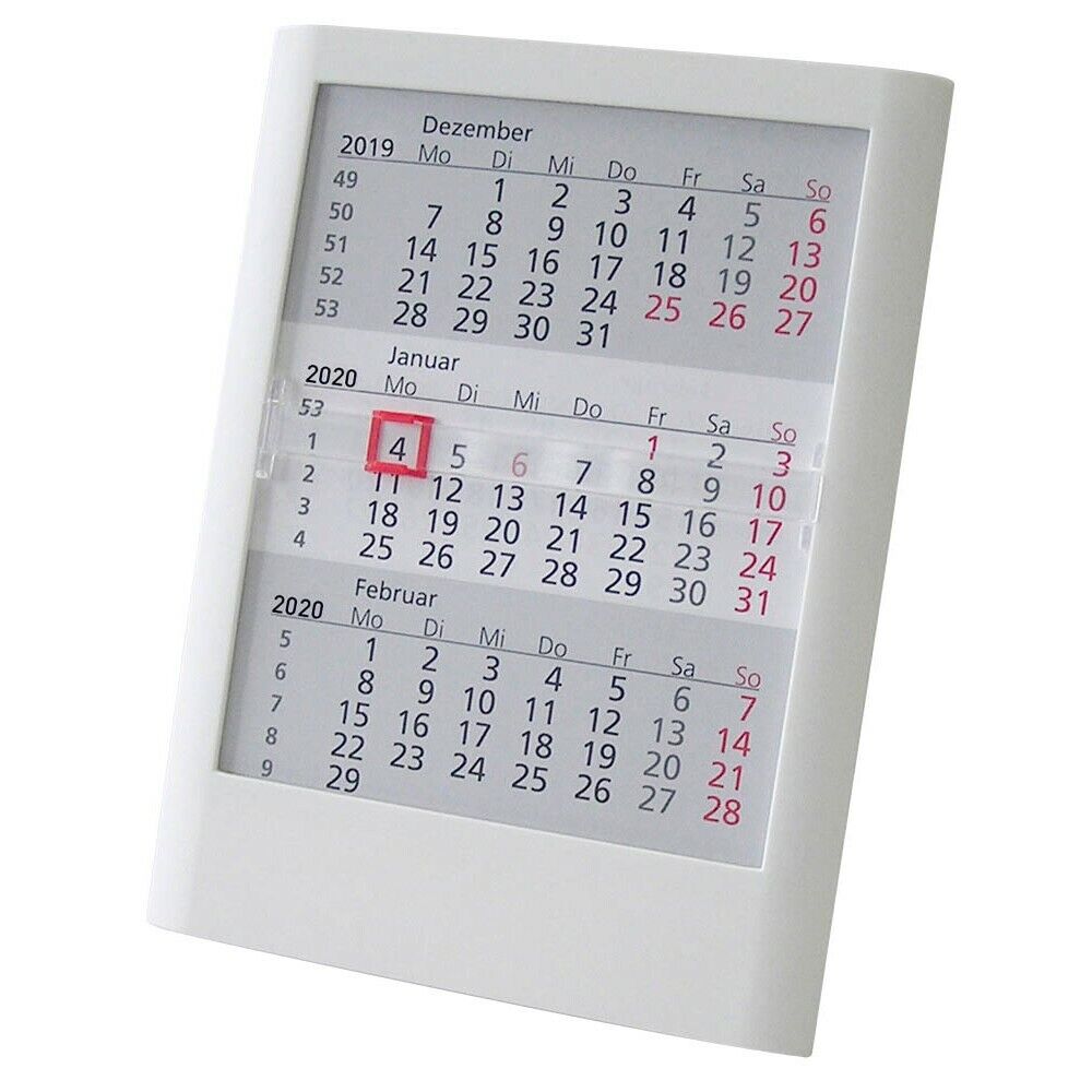 3-Monats-Tischkalender Einsteckkalender 2021/2022 weiß Kalender