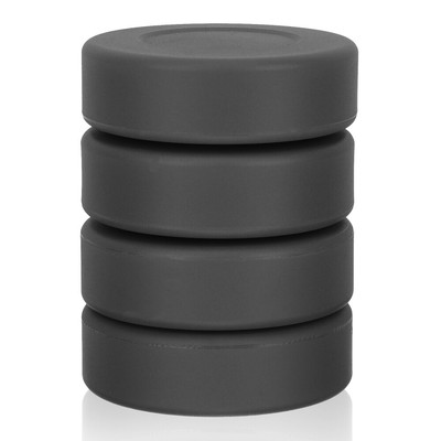  4 Pcs Rubber Hockey Puck Black Air Table Top Dumb Roller Club Fitness
