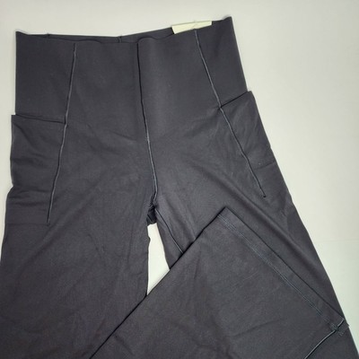 Aerie Pants Women's Large Real Me Xtra Bootcut High Rise Black Legging Pockets