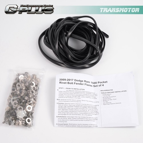 4pcs Fender Flares Pocket Rivet Bolt Style Fit For Dodge Ram 1500 2009-2022