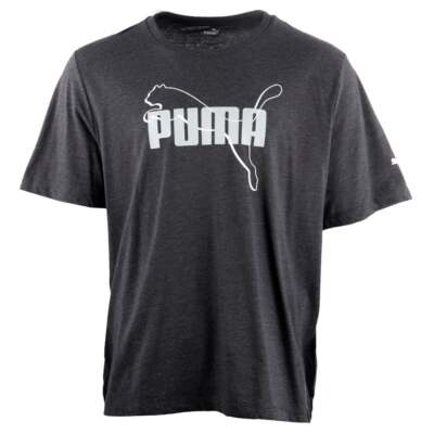 

Puma Entwined Crew Neck Футболка с коротким рукавом Большие высокие мужские серые повседневные топы 84773, Grey, Puma Entwined Crew Neck Short Sleeve TShirt Big Tall