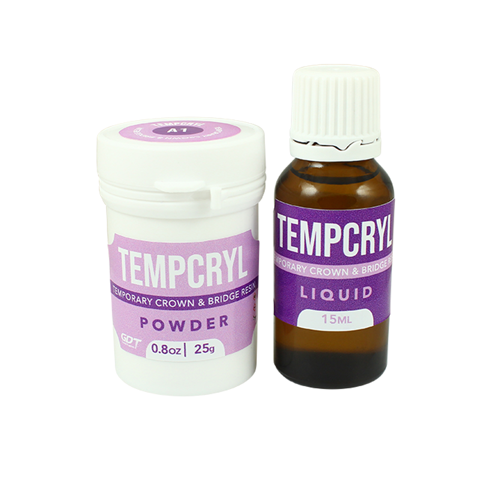 Dental Tempcryl Acrylic Resin Tempcryl Set Powder 25g & Liquid 15ml A1