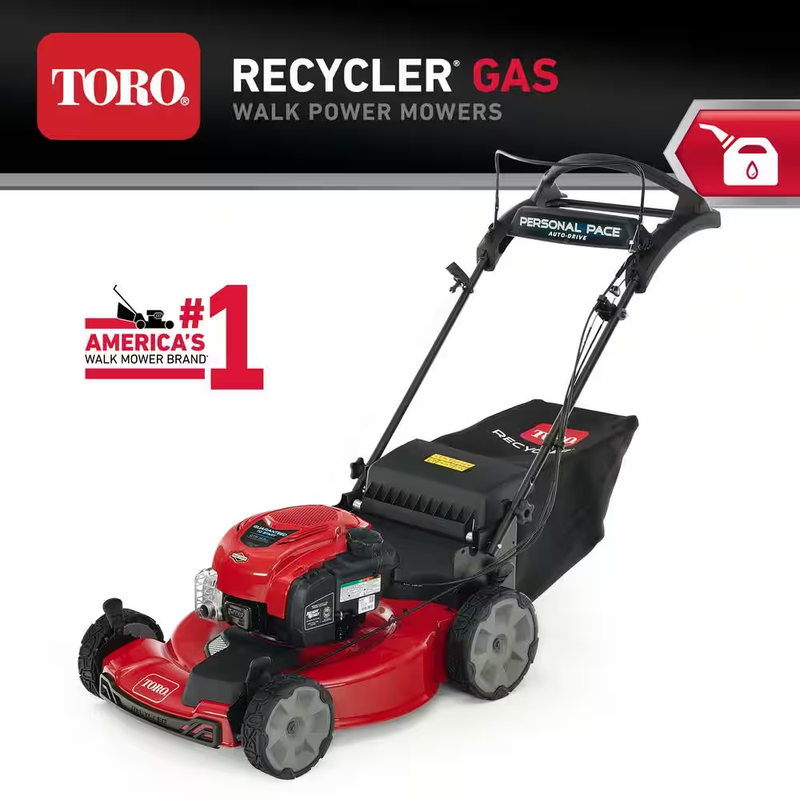 Self Propelled Walk Behind Grass Mower Gas Multi Speed Cut Yard Lawn Landscaping