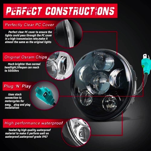 Fury Daymaker LED Headlight For Honda VT1300, Fury, Sabre, Insterate, Stateline