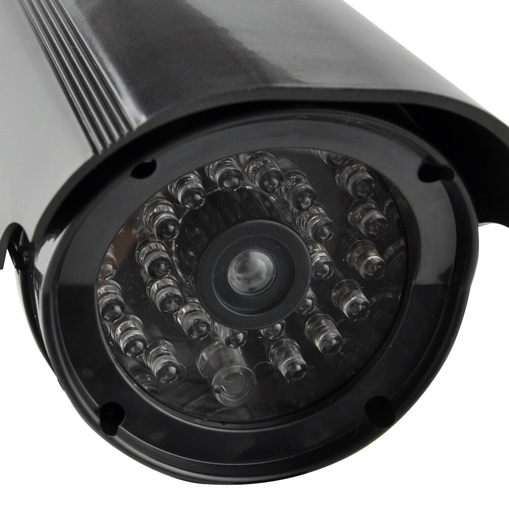 Solar Dummy Security Camera Fake Flashing LED Light CCTV Surveillance Outdoor US