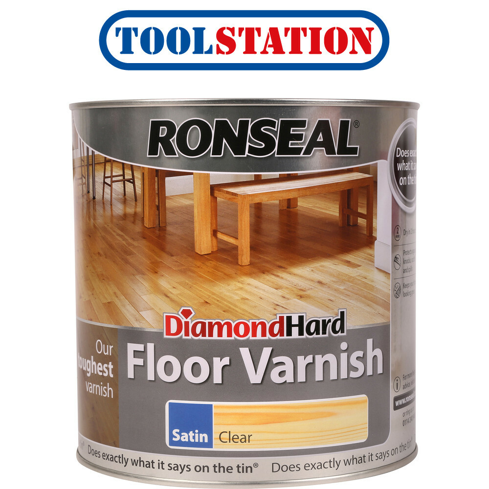 Ronseal Diamond Hard Floor Varnish 2.5L Clear Satin 5010214825837 eBay