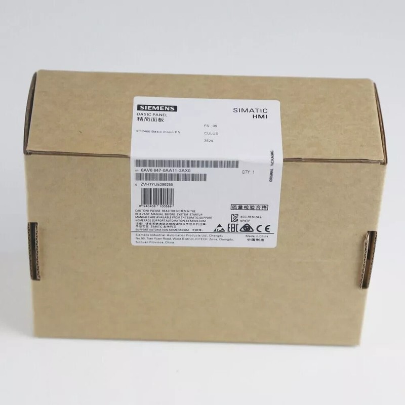 New Siemens 6av6647-0aa11-3ax0 6av6 647-0aa11-3ax0 Hmi Ktp400 Basic Panel